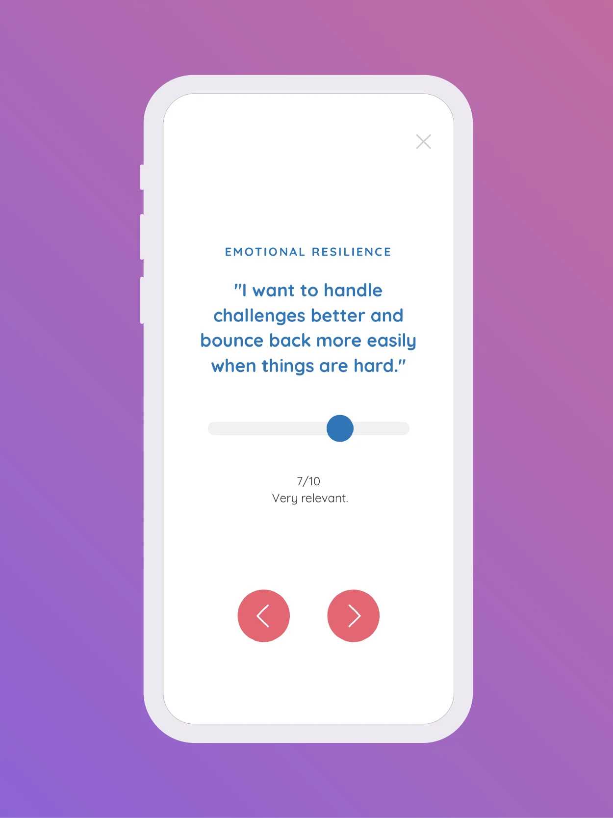 Prompt personalization screen