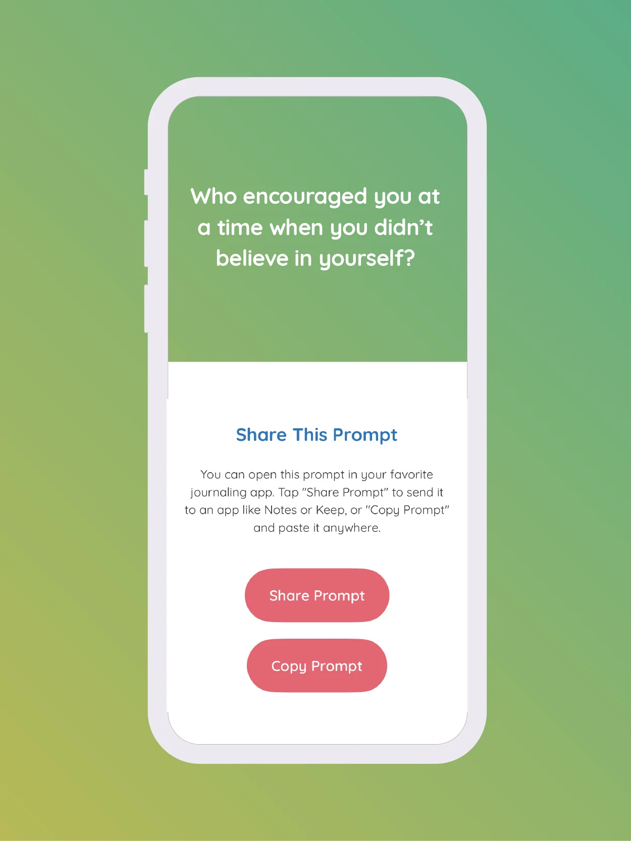 Share prompt screen